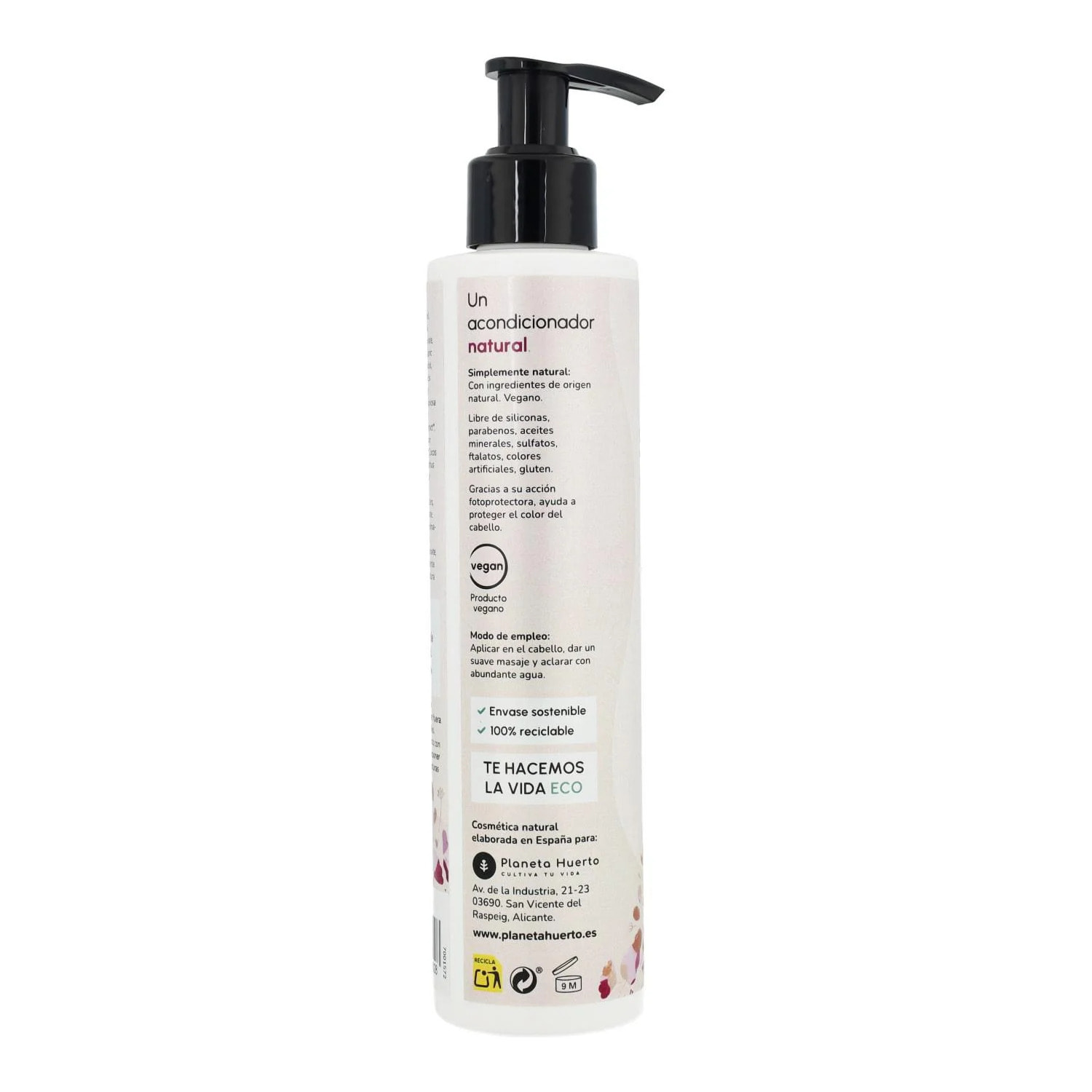Acondicionador recuperador de brillo Flor de Hibisco y Coco Planeta Huerto 200 ml
