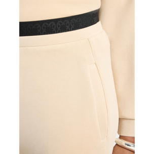 Elena Mirò - Pantaloni palazzo in scuba misto modal - Beige