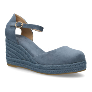 Sandalia de cuña de yute para mujer, comodas y elegantes diseño moderno con el yute en el mismo tono