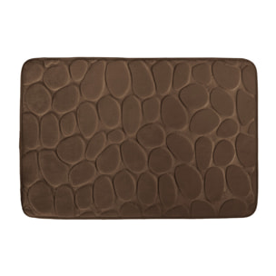 Tapis de bain Microfibre PEBBLE Marron Chocolat MSV