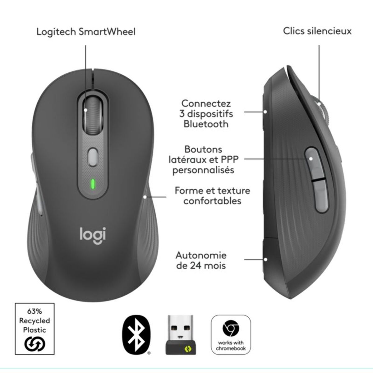 Souris sans fil LOGITECH SIGNATURE PLUS M750 L