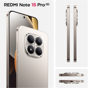 Smartphone XIAOMI Redmi Note 15 Pro Gris Titane 256Go 5G