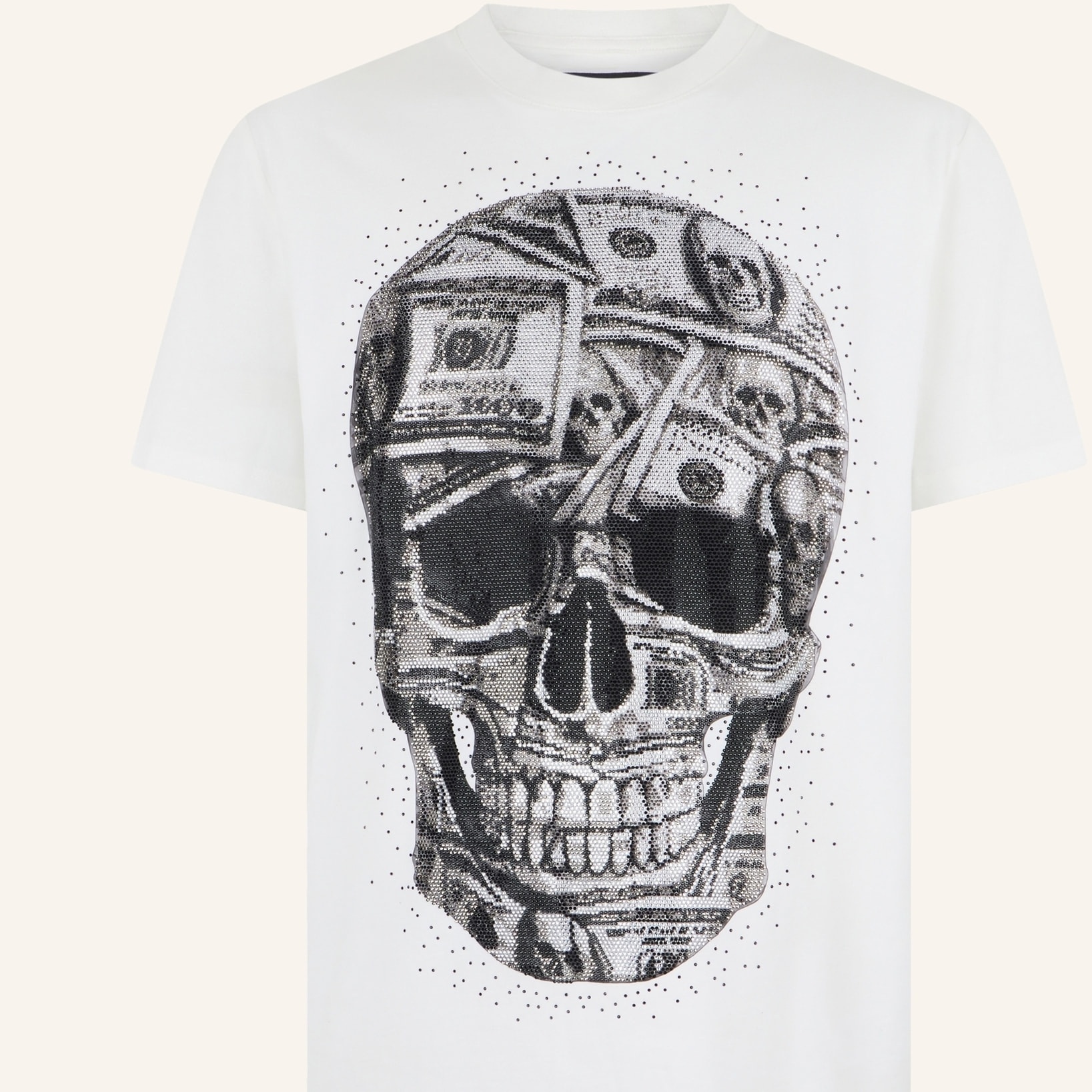 PHILIPP PLEIN Camiseta de cuello redondo y manga corta SKULL