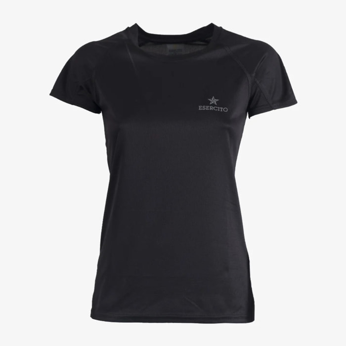 T-shirt Esercito a maniche corte sport nera donna
