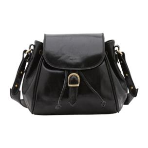 Borsa a secchiello da donna - Modello False - Vera pelle - 24.0 x 24.0 x 14.0 cm