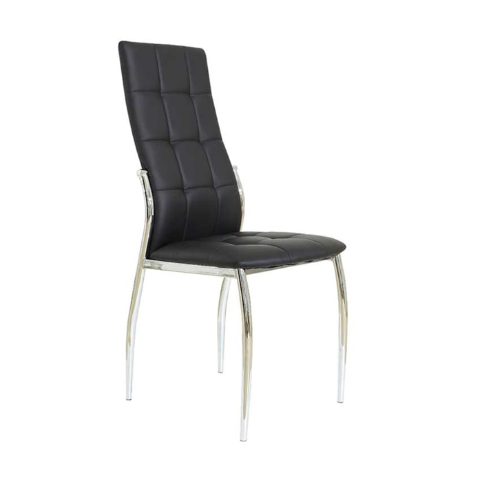 Set de 4 sillas – Polipiel y metal cromado
