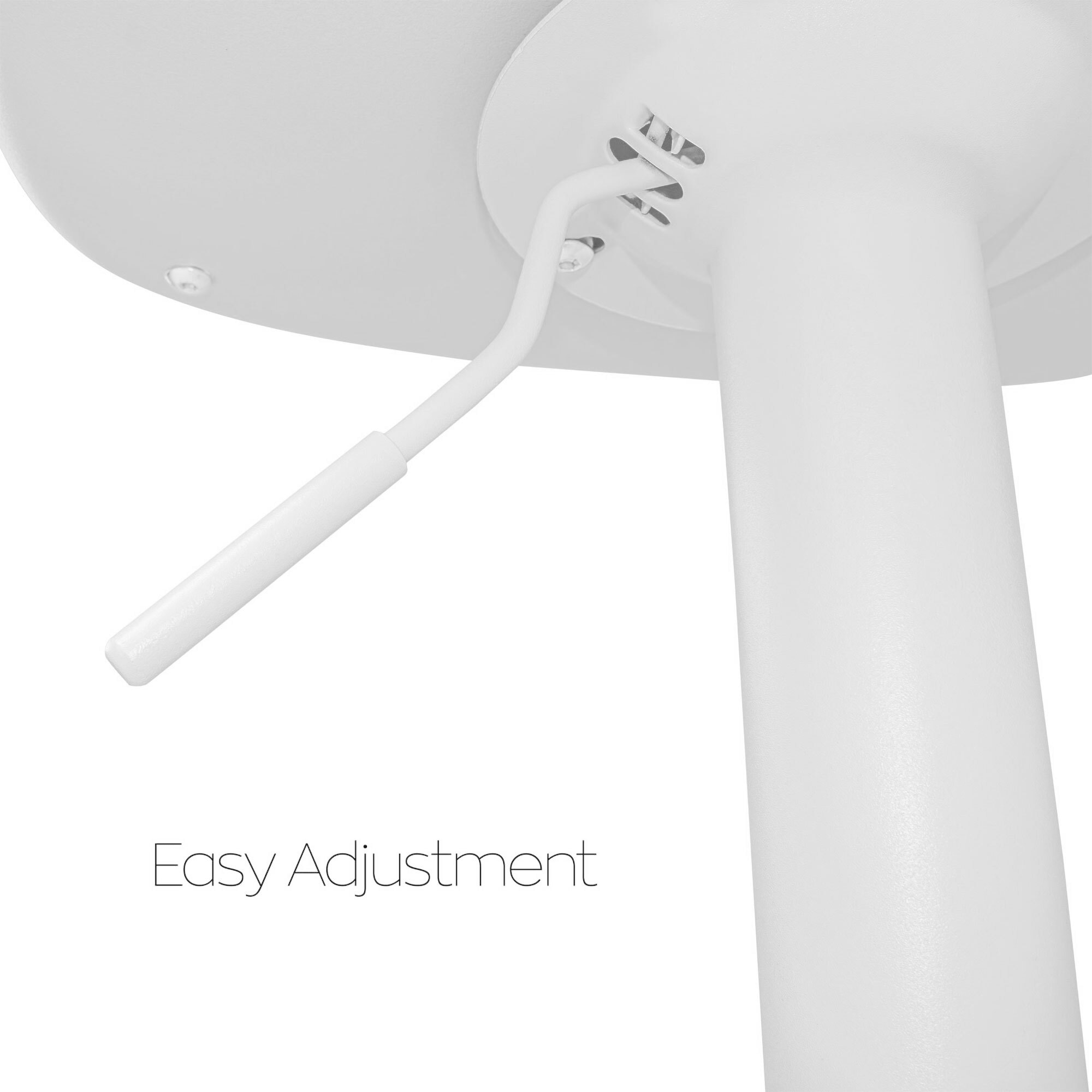 Amsterdam - Set 2 Sgabelli Bar 45x80x45 cm in Acciaio Verniciato Polietilene e Similpelle Imbottita Bianco