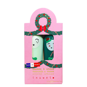 Cerise Pomme - Coffret 2 Baume à Lèvres Édition Limitée Noël