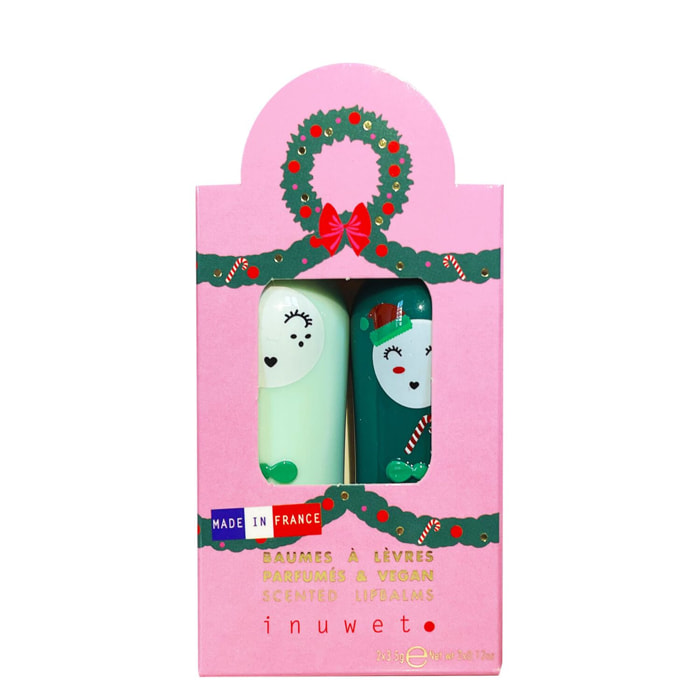 Cerise Pomme - Coffret 2 Baume à Lèvres Édition Limitée Noël