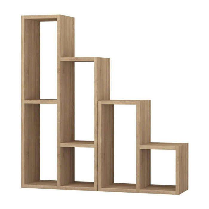Libreria Naruto, Scaffale da ufficio, Mobile portalibri, Biblioteca, 84x20h89 cm, Quercia
