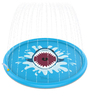 Splash Pad. Juguete inflable con aspersor de agua para jugar. 170cm de diámetro. Diseño tiburón.