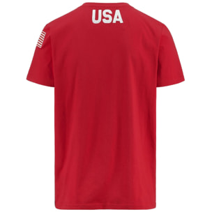 Kappa - T-Shirts & Top Uomo Rosso - Estessi Us