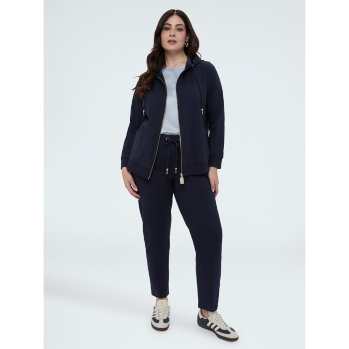 Fiorella Rubino - Pantaloni joggers in felpa con coulisse - Blu