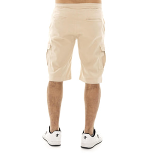 Bermuda cargo da uomo in twill elasticizzato Leone Easy