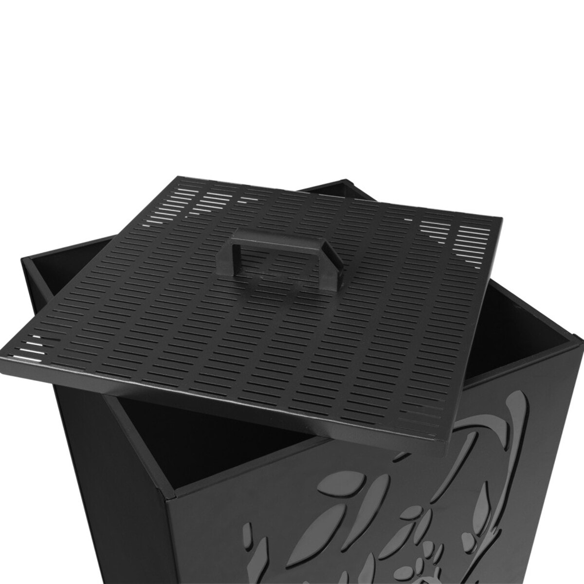 Réservoir à granules et pellets noir à motifs 45kg