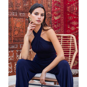 Mono largo de mujer halter cruzado
