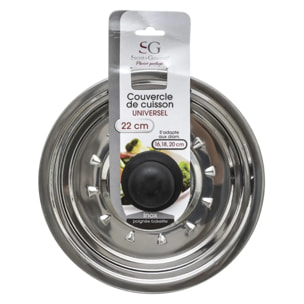 Couvercle en inox universel 16/18/20cm