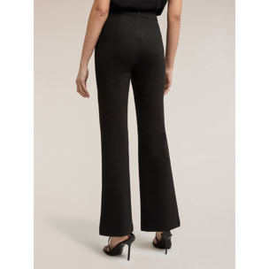 Motivi - Pantaloni flare in punto milano - Nero