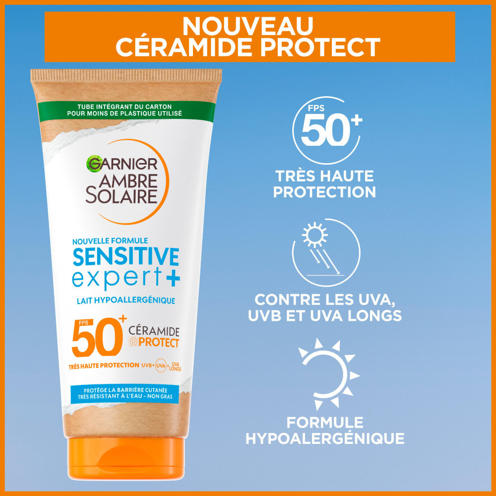 Garnier Ambre Solaire Sensitive Expert+ Lait SPF50+ 175mL