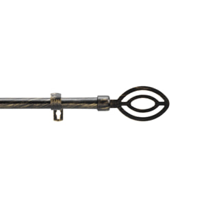 Kit de tringle extensible au style géométrique - Noir