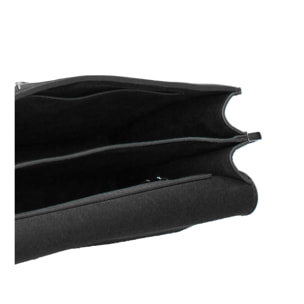 Borsa a tracolla da donna Made in Italy - Celeste Prime - Pelle scamosciata - 24.0 x 15.0 x 7.0 cm