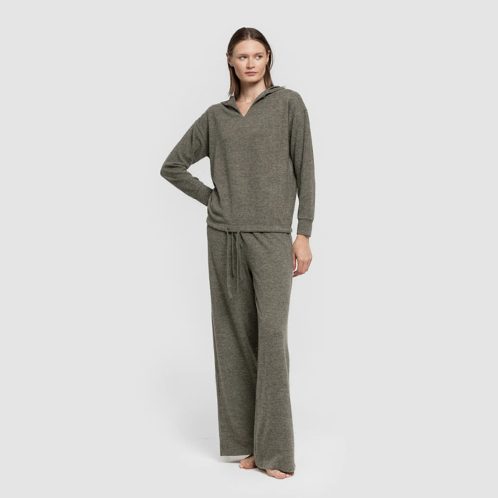 Pantaloni lunghi a gamba larga new punto extra morbido