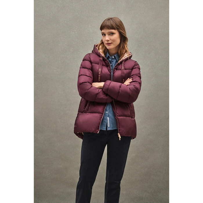 Giubbotto Ingrid borgogna con logo Polo Club