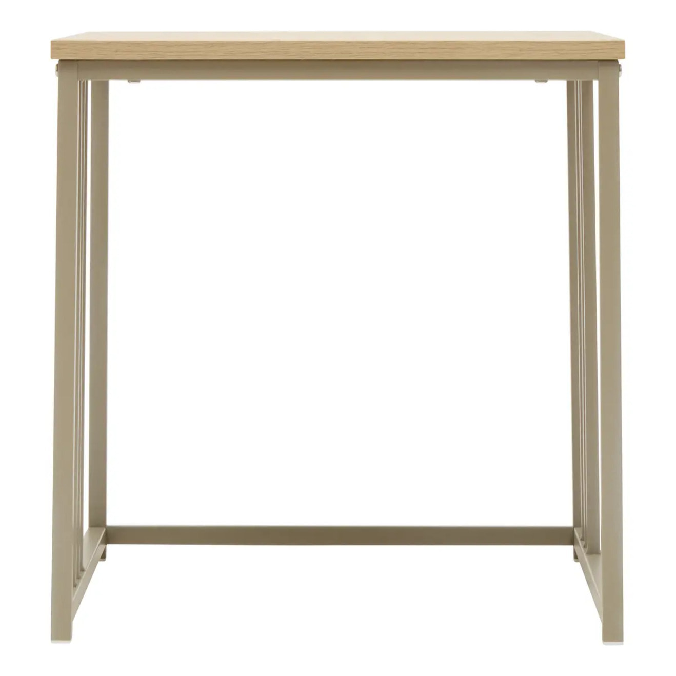 Lot de 2 tables gigognes Duna carrées 40/45cm beige