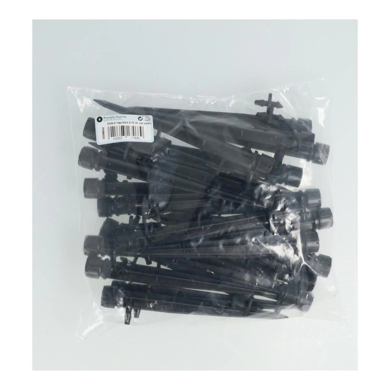 Gotero regulable 0-70 l/h con estaca Planeta Huerto 100 unidades