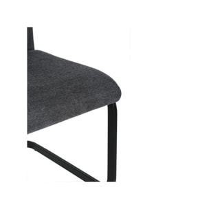 Chaise en tissu avec pied luge en métal - FABIO