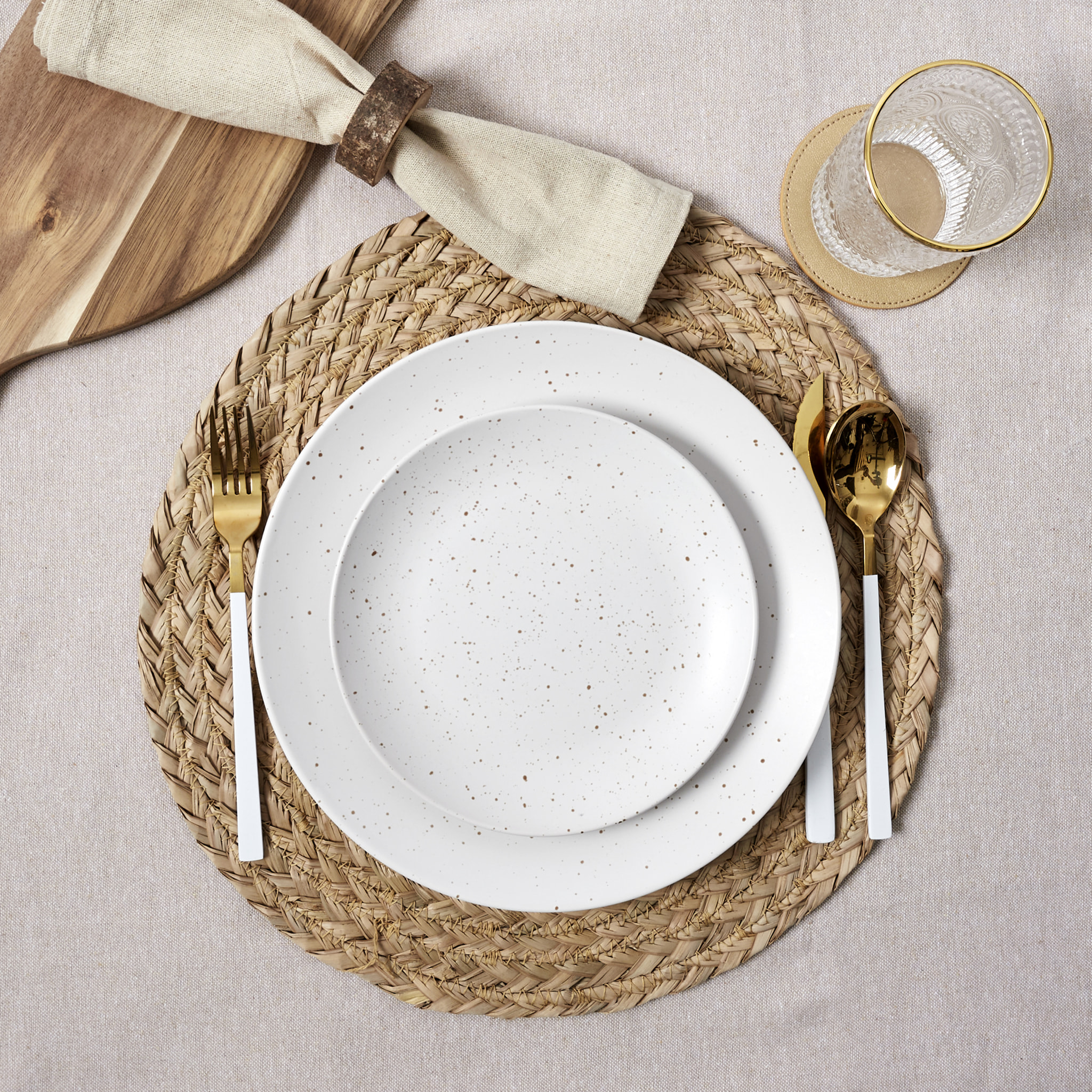 Set de Table - HOME DECO FACTORY - Tressé - Jonc de Mer - Beige