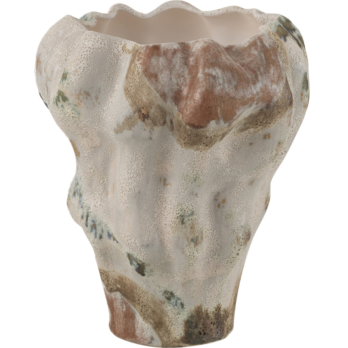 J-Line vase Lune Texture Anemone - argile - mixte