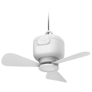Ventilador de techo FS-6B de 27 cm. Con luz LED integrada y 3 velocidades. Cable de alimentación de 3 metros.