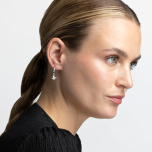 Pendientes Lux by Lux acabadoss en rodio
