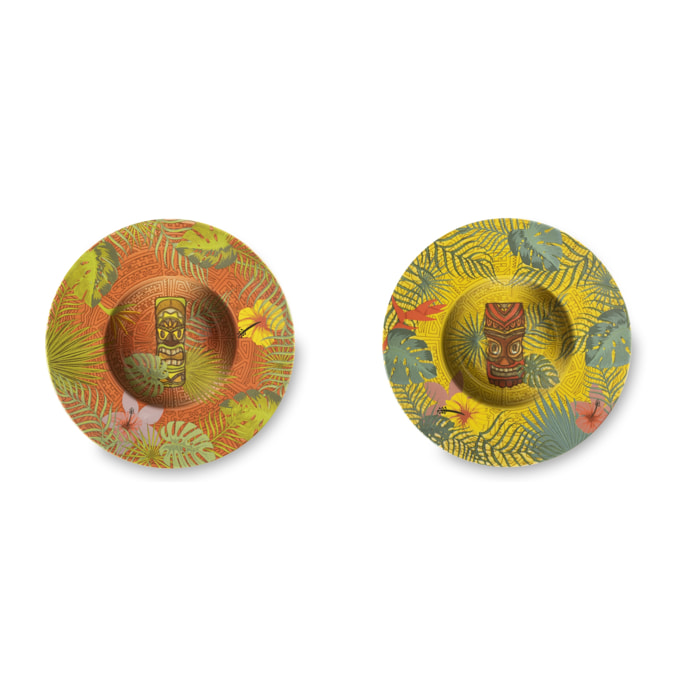 Set de 6 assiettes creuses Excelsa – Tiki, Céramique Multicolore