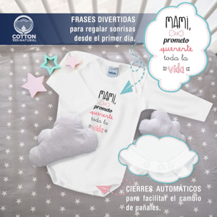 Body bebé manga larga frases americano