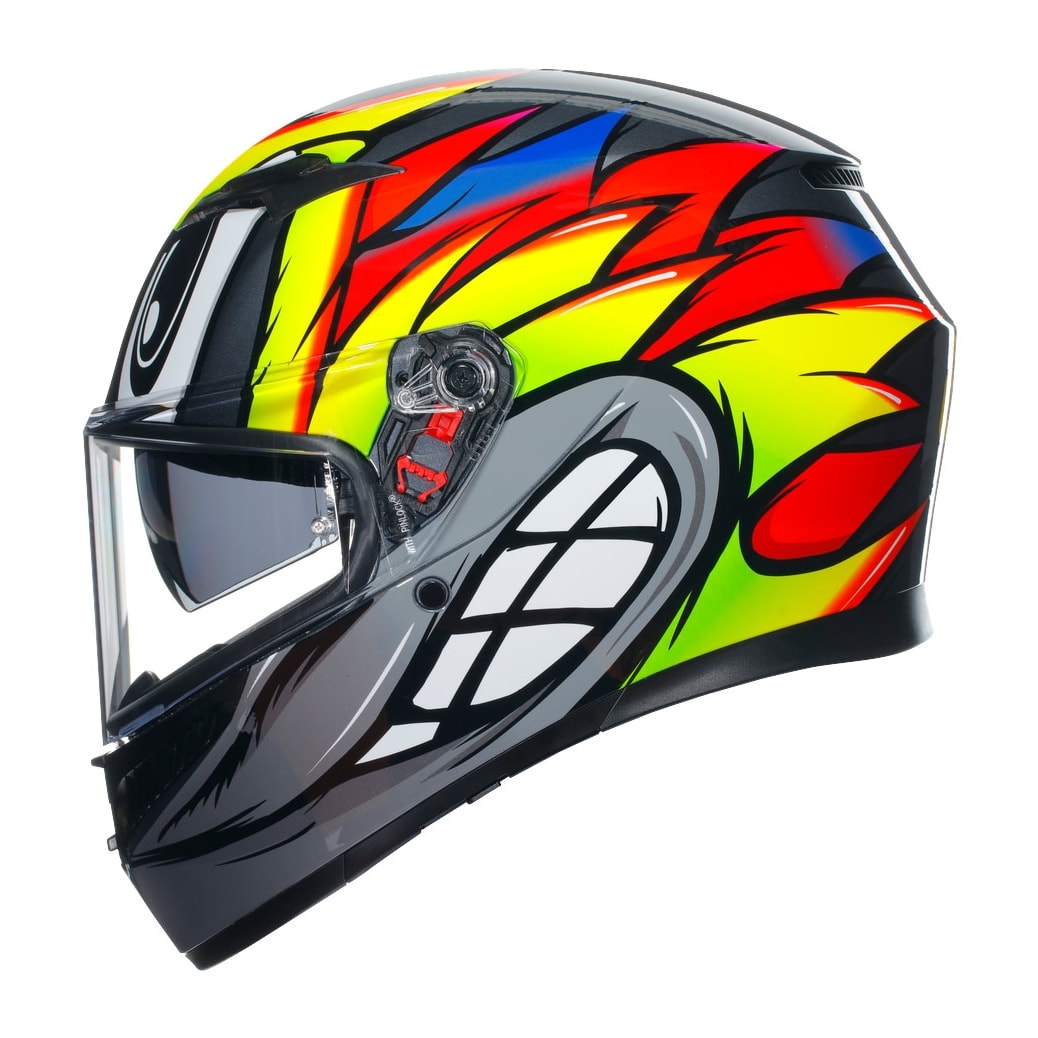 CASCO AGV K3 AGV E2206  BIRDY 2.0 GREY/YELLOW/RED