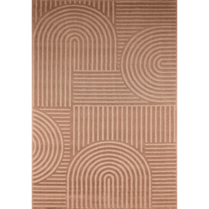 BIANCA - Tapis motif en relief Mocca