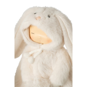 J-Line Enfant lapin et coq - polyester - blanc