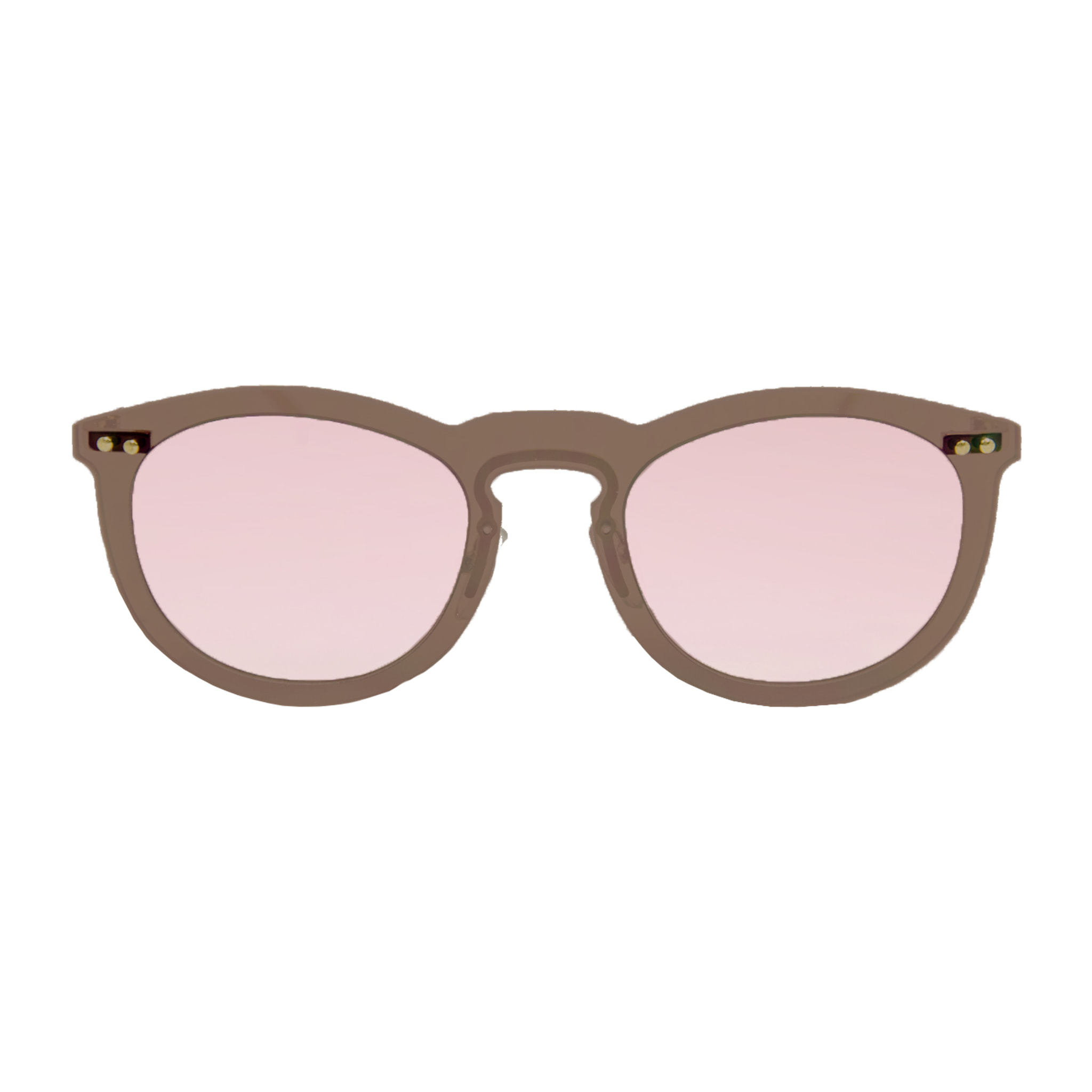 Gafas de sol OCEAN IBIZA - Marrón transparente por fuera con espejo rosa por dentro y patillas doradas