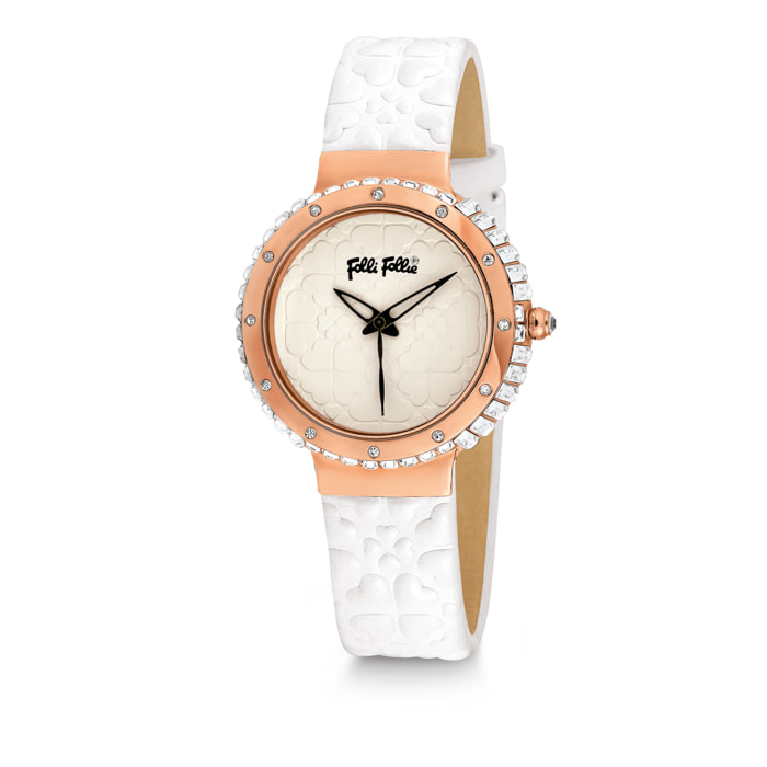 Reloj Folli Follie WF13B032SPB Mujer Analogico Cuarzo con Correa de Cuero