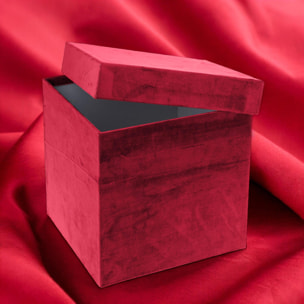scatole - quadrate velluto - Pezzi 2 - ROSSO - Bianchi Dino SpA