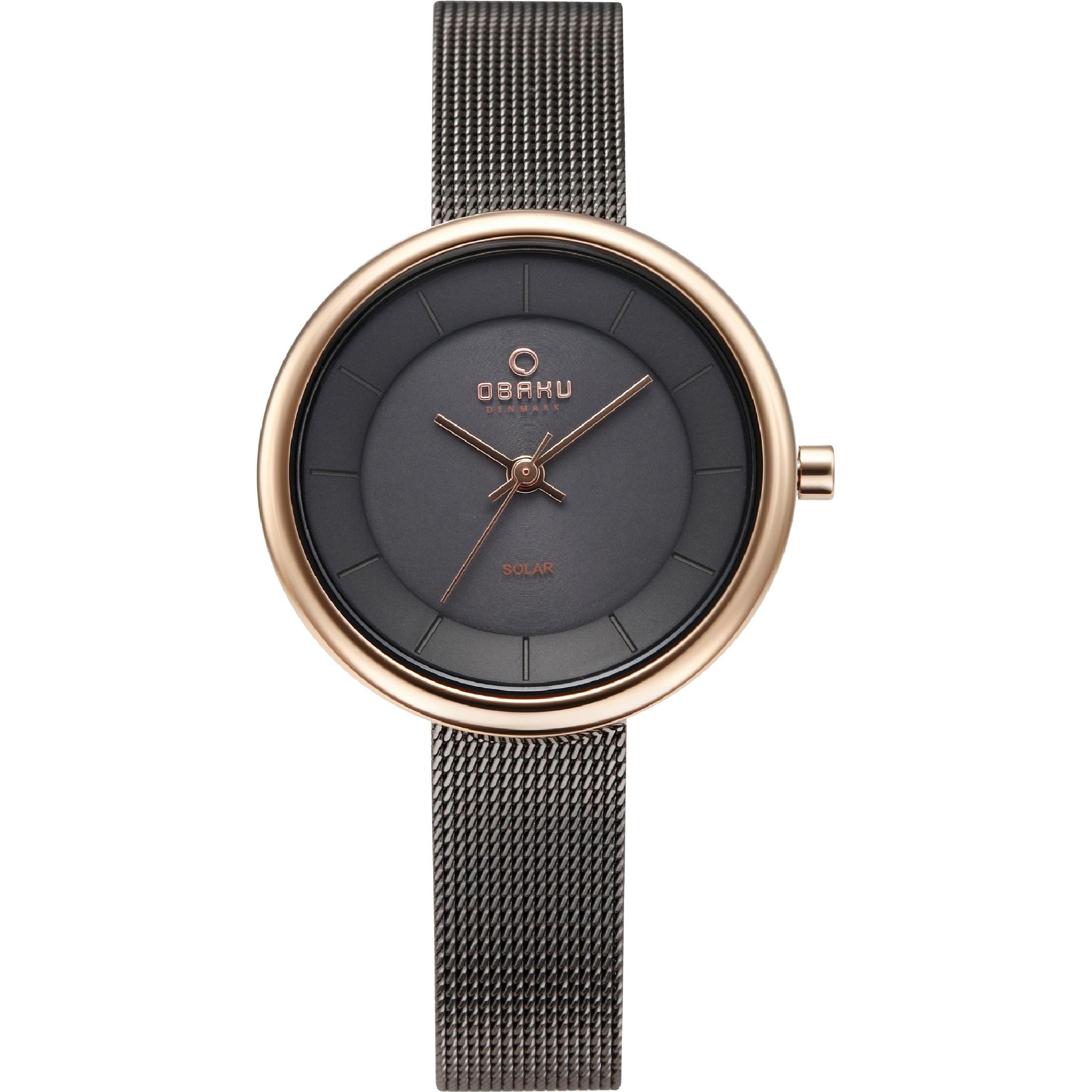 Orologio OBAKU grigio-acciaio colorato