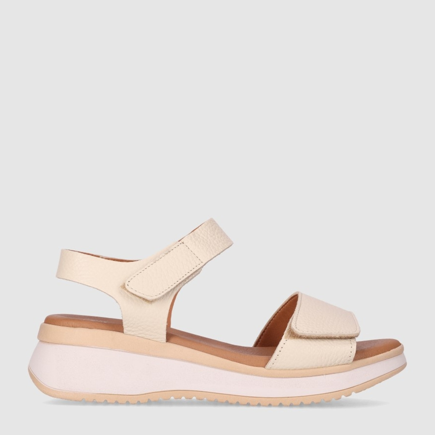 Sandalias de Piel - Hielo - Tacón: 4 cm