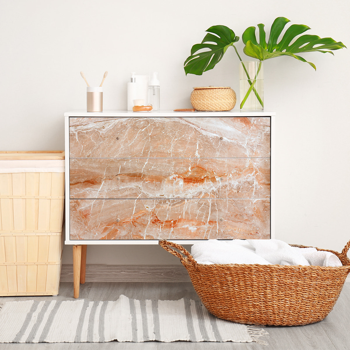 Sticker marbre pour meuble d'ibiza 60 x 90 cm