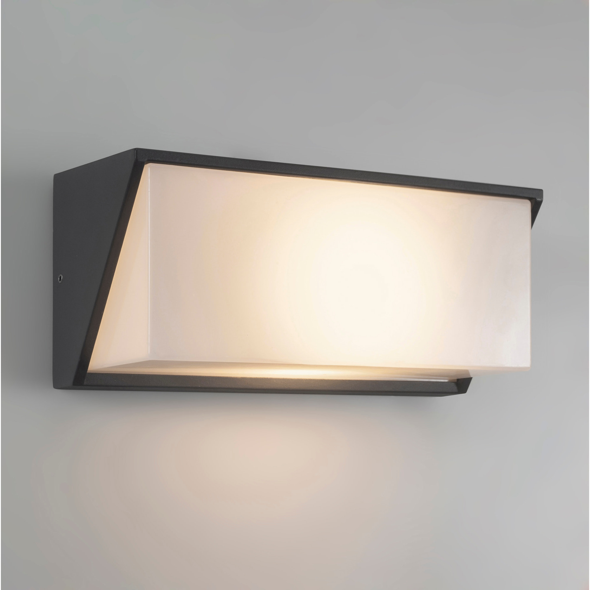 Forlight Quanta aplique exterior negro rectangular para bombilla E27
