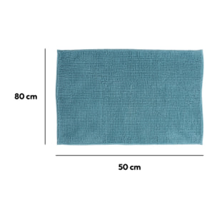 Tapis de bain 50x80 cm Bleu artic Colorama