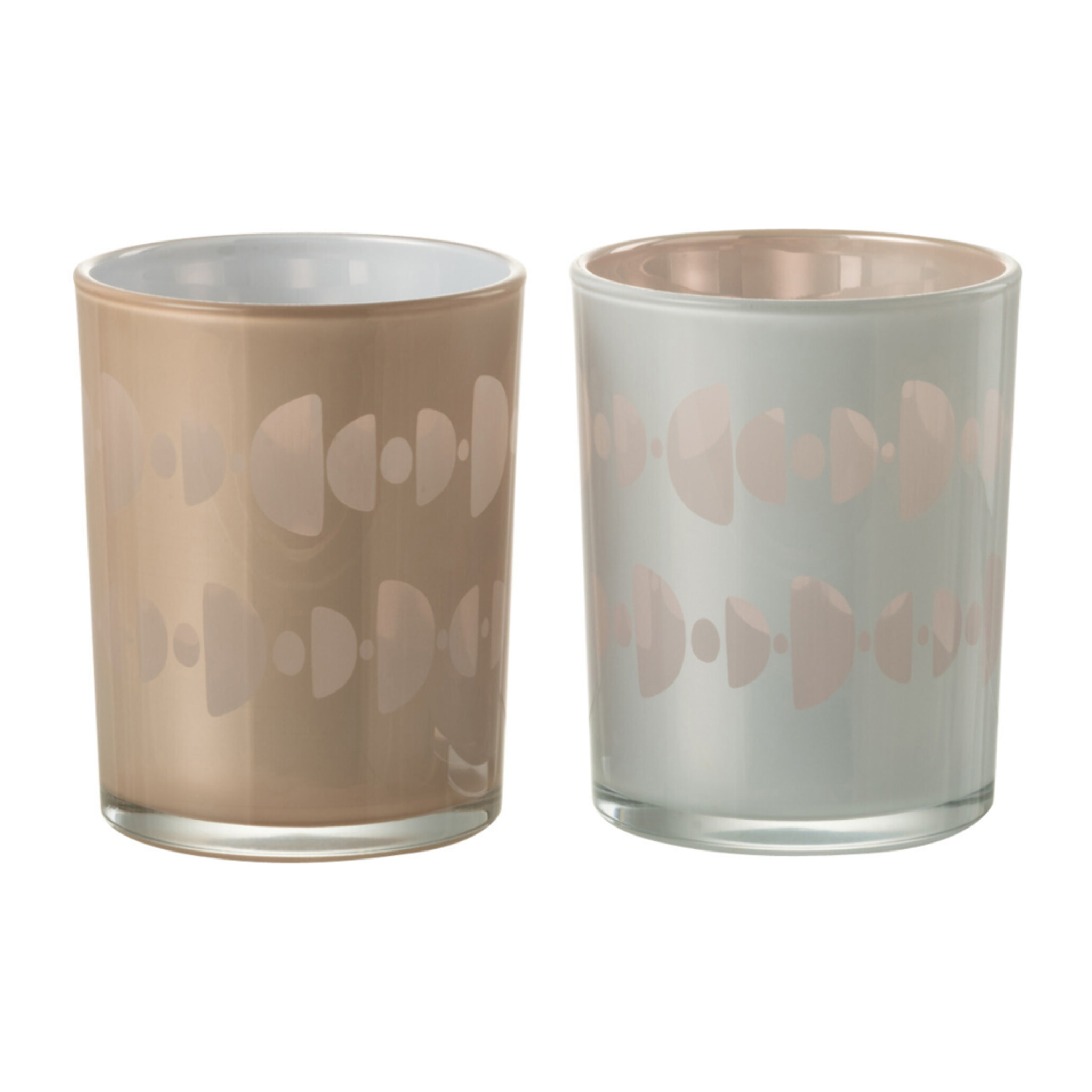 J-Line photophore Demi Lune - verre - medium - 2 pcs