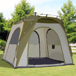 Tente de camping pop-up 4 personnes fibre verre polyester