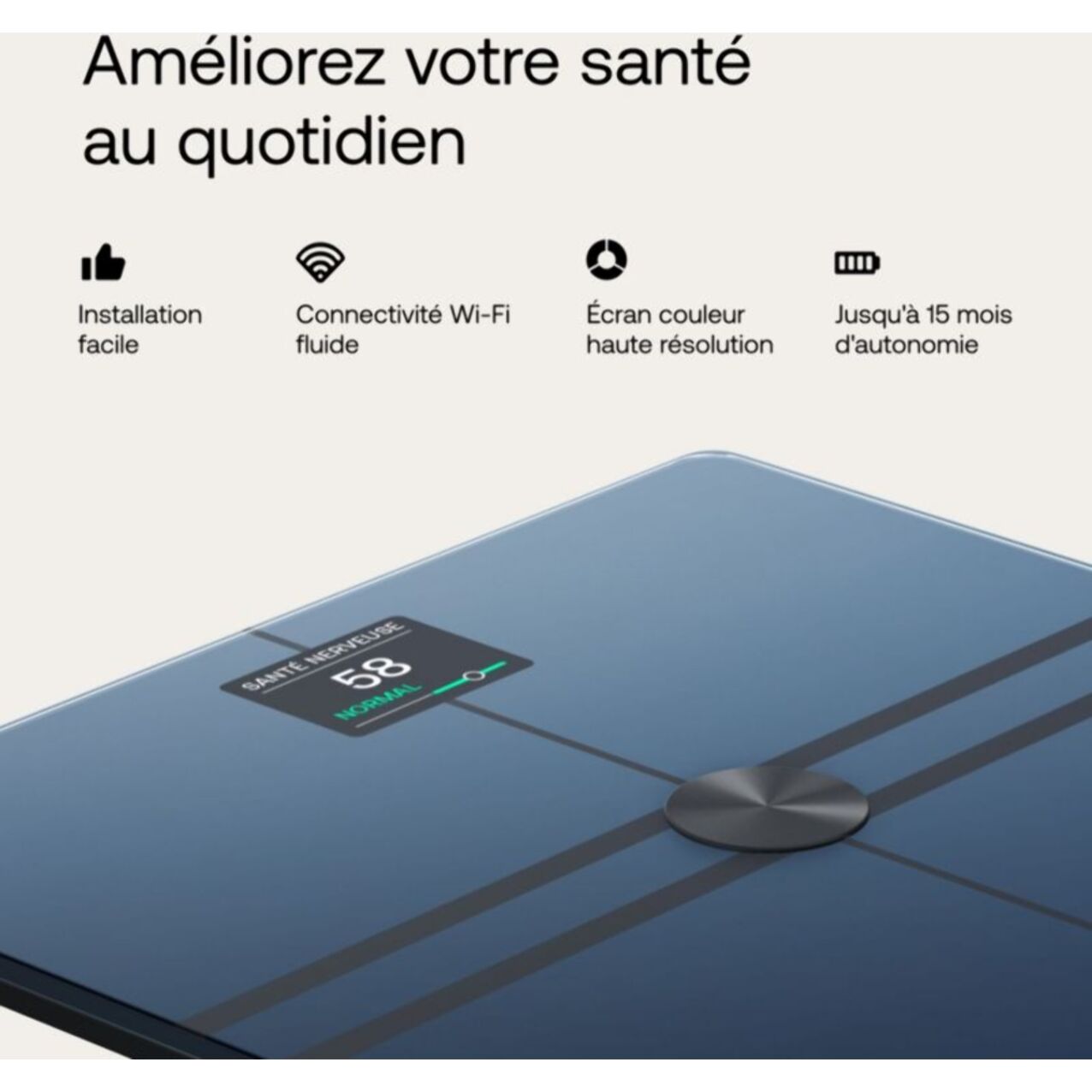 Pèse personne connecté WITHINGS Body Comp Noir